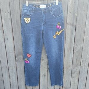 Kate Spade Broome Street Embellished Spadefun Sequin Girlfriend Jeans